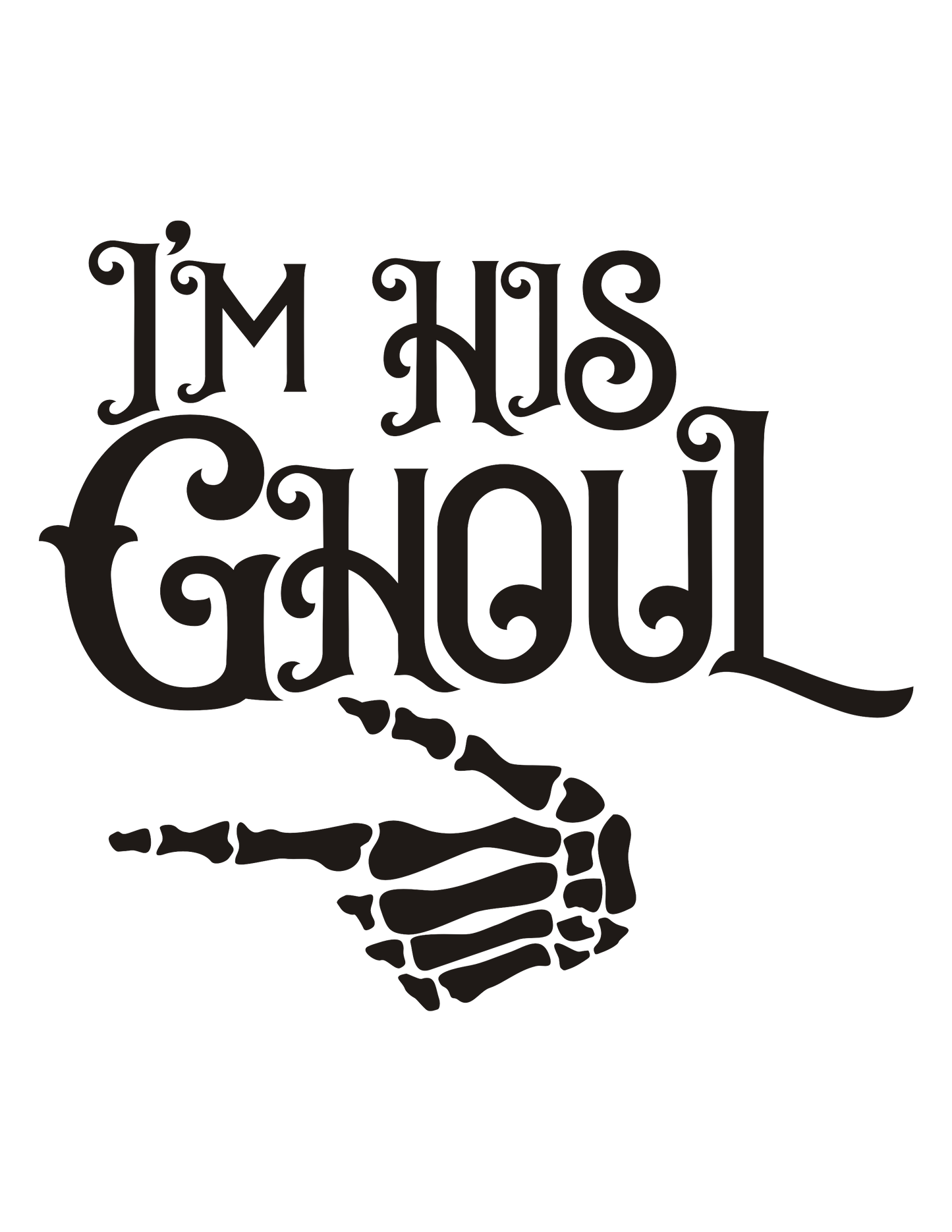 Halloween Couples I'm Her Boo/His Ghoul Vinyl Graphic for Decals