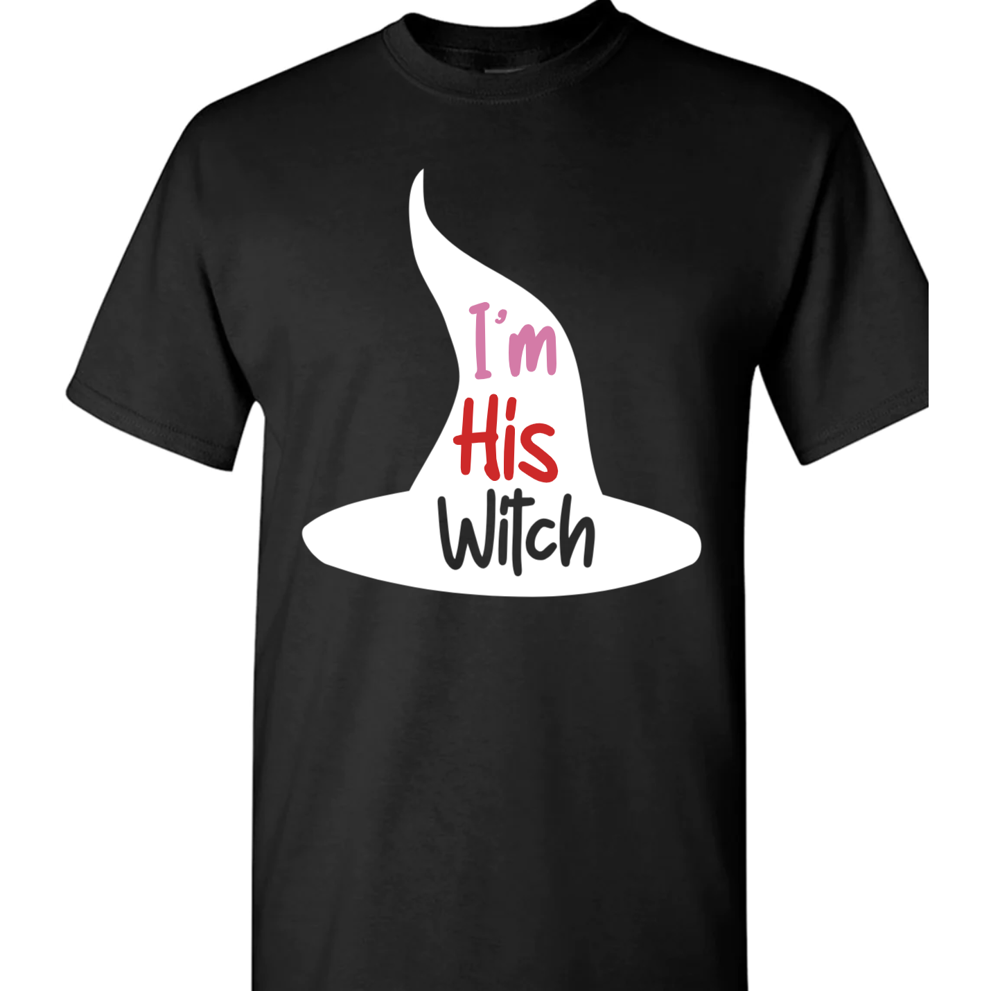 Halloween Couples I'm Her Boo/His Witch Vinyl Graphic for Shirts