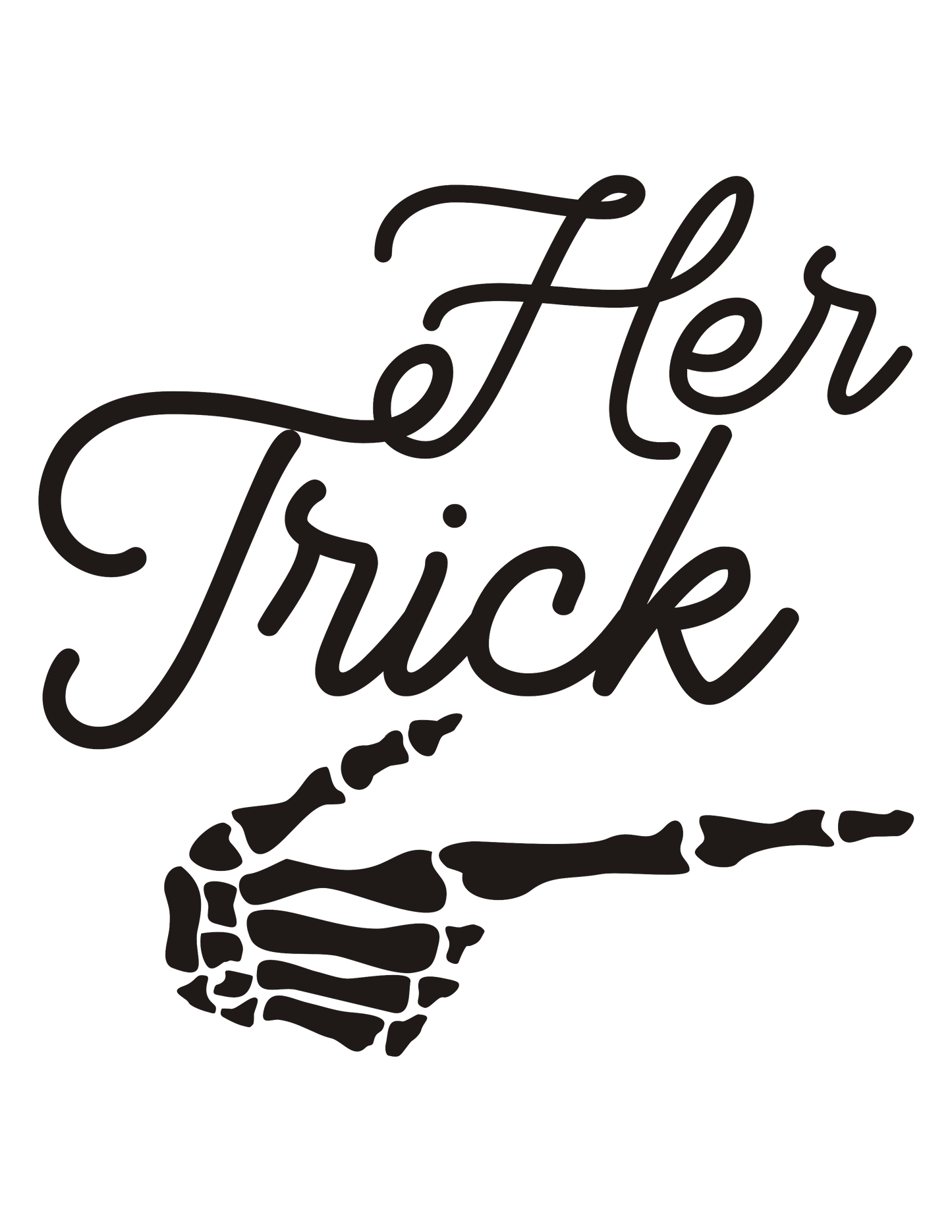 Halloween Couples Her Trick/His Treat Vinyl Graphic for Decals