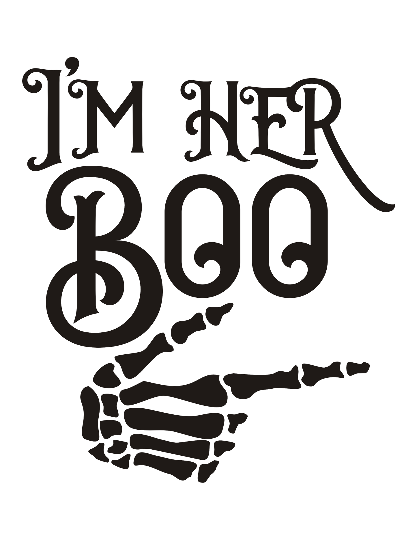 Halloween Couples I'm Her Boo/His Ghoul Vinyl Graphic for Decals