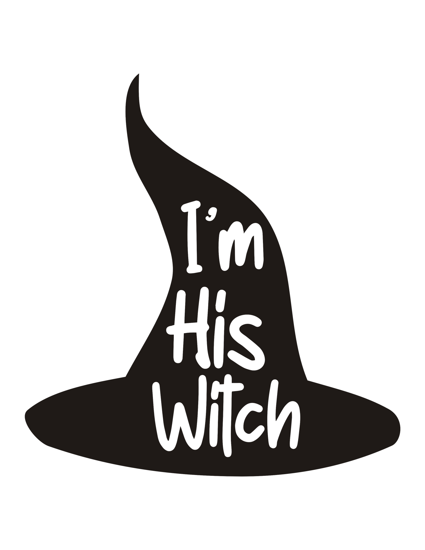 Halloween Couples I'm Her Boo/His Witch Vinyl Graphic for Decals