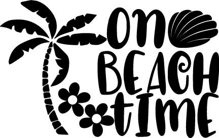 On Beach Time Vinyl Graphic for Decals
