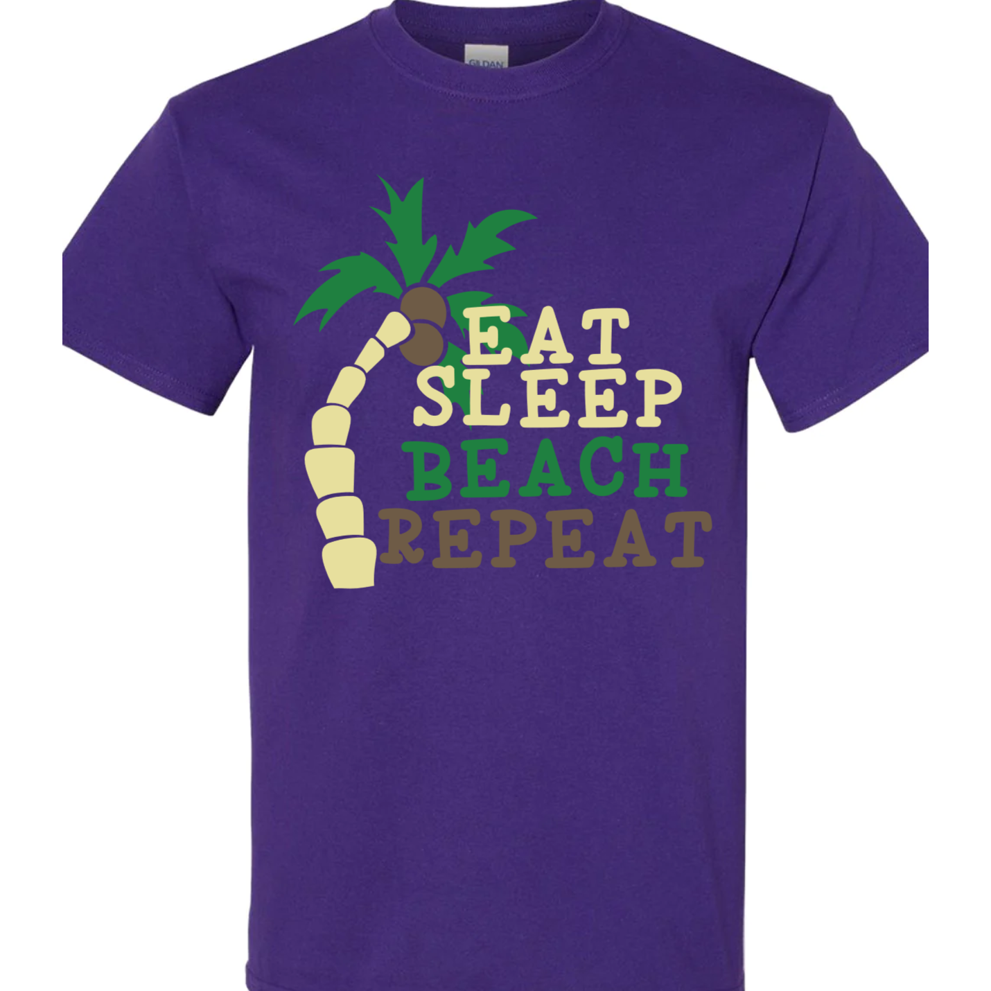 Eat Sleep Beach Repeat Vinyl Graphic for Shirts