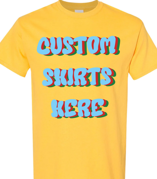 Custom Vinyl Adult Cotton Short Sleeve T-Shirt