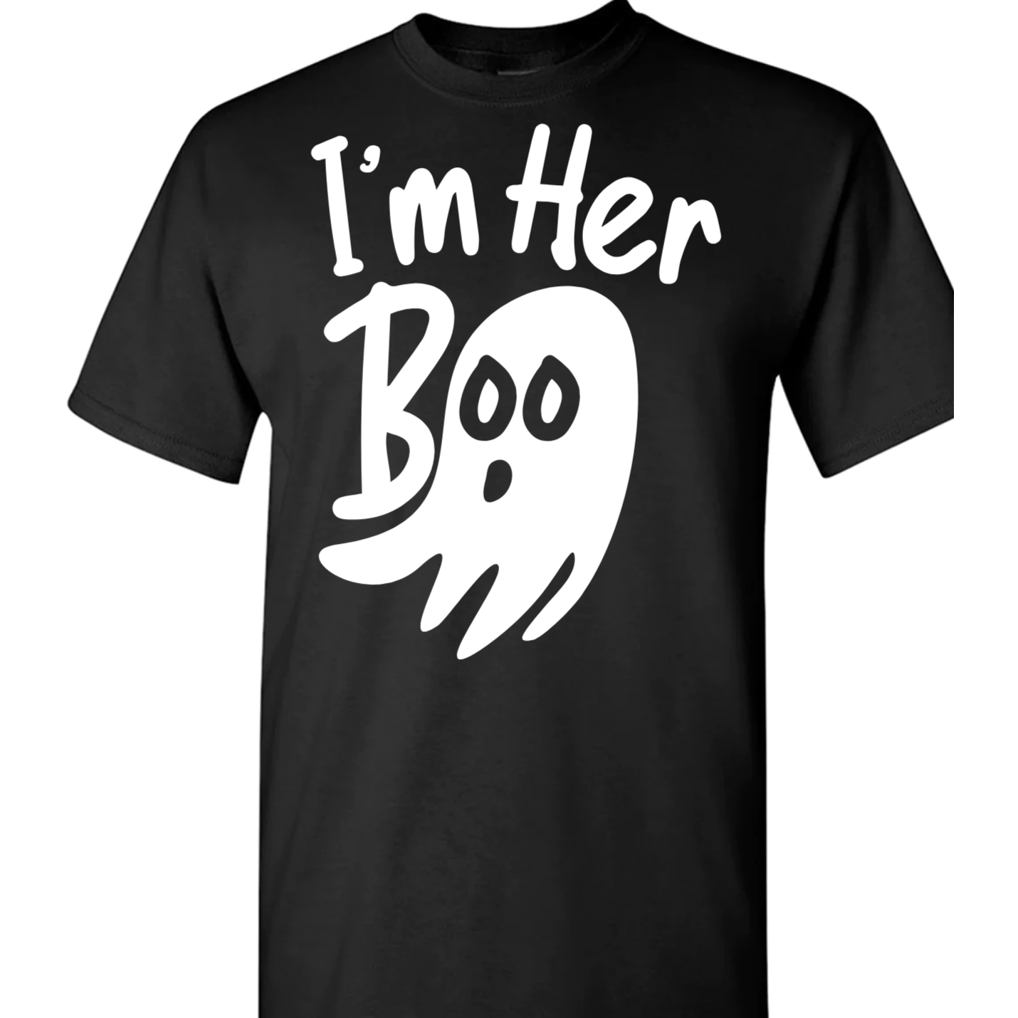 Halloween Couples I'm Her Boo/His Witch Vinyl Graphic for Shirts