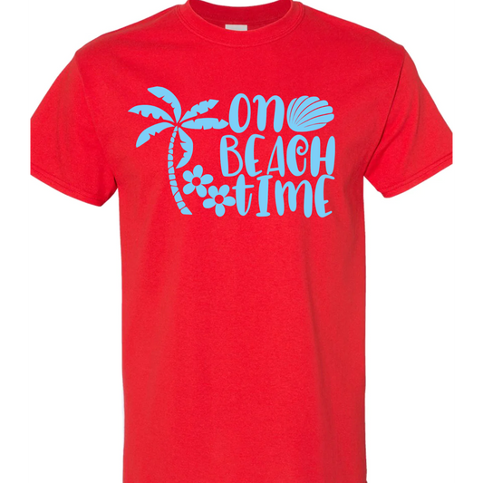 On Beach Time Vinyl Graphic for Shirts