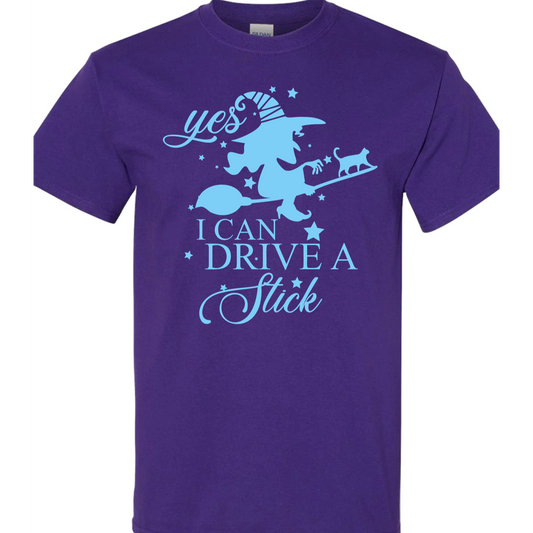 Yes I can Drive a Stick Vinyl Graphic for Shirts
