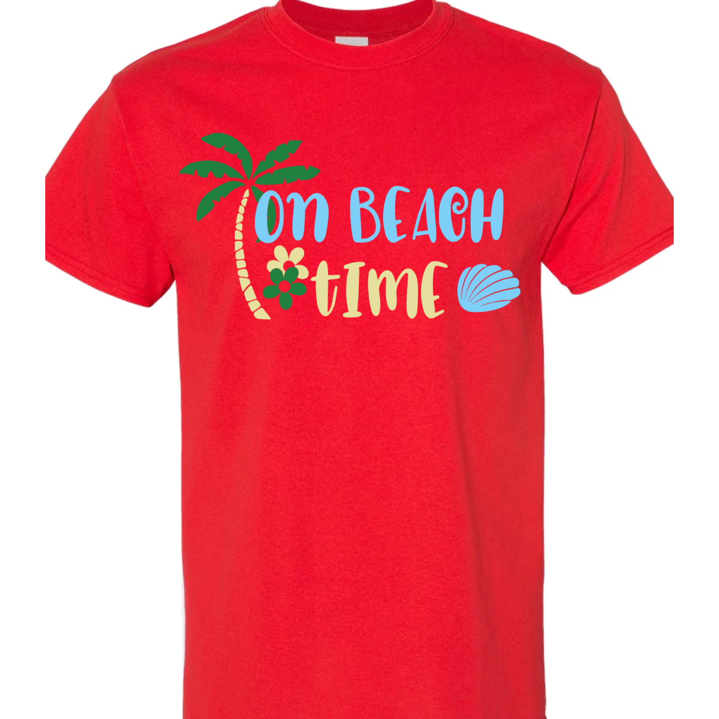 On Beach Time Vinyl Graphic for Shirts